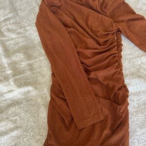 Vici brown sparkly bodycon dress